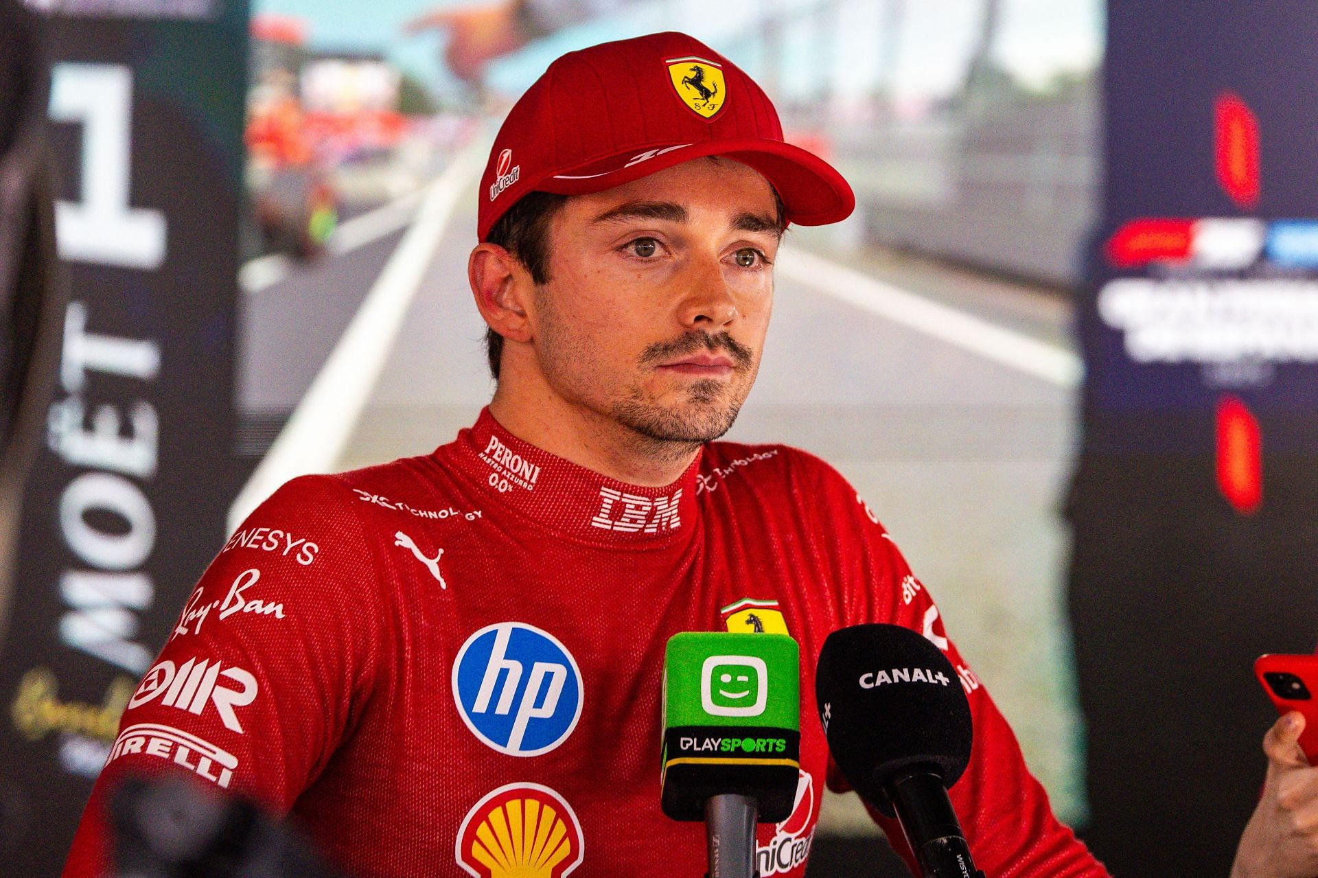 Charles Leclerc at the F1 Grand Prix of Spain - Source: Getty